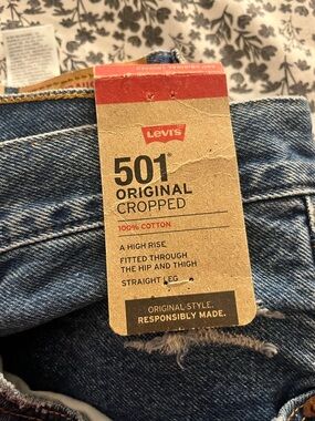 Levi's Distressed 501 Jeans in Faded Blue